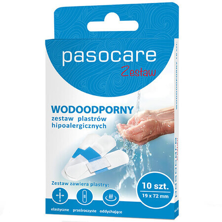 Patch Pasocare, Impermeabile Plus, 20x70mm, Confezione da 10