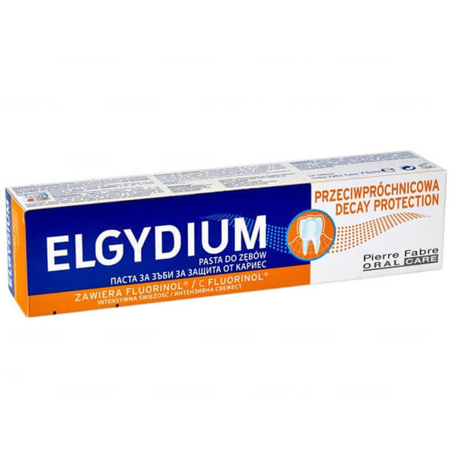 Elgydium Zahnpasta gegen Karies mit Aminofluorid Fluorinol 75ml