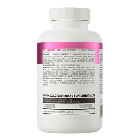 OstroVit L-Carnitine 1000, 90 comprimés