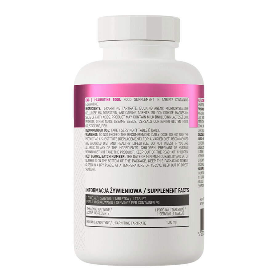 OstroVit L-Carnitina 1000, 90 compresse