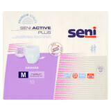 Seni Active Plus, chiloți absorbanți, Mediu, 80-110 cm, 10 bucăți