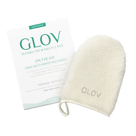 Glov On The Go Ivory, gant démaquillant, 1 pièce