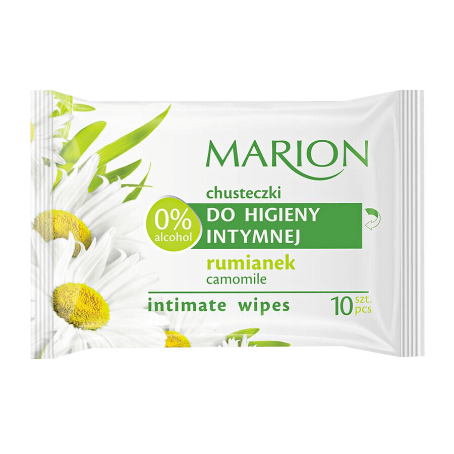 Marion, lingettes d'hygiène intime à l'extrait de camomille, 10 pièces