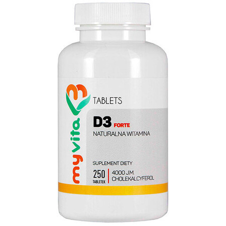 MyVita Vitamina D3 4000 UI Forte, 250 comprimidos