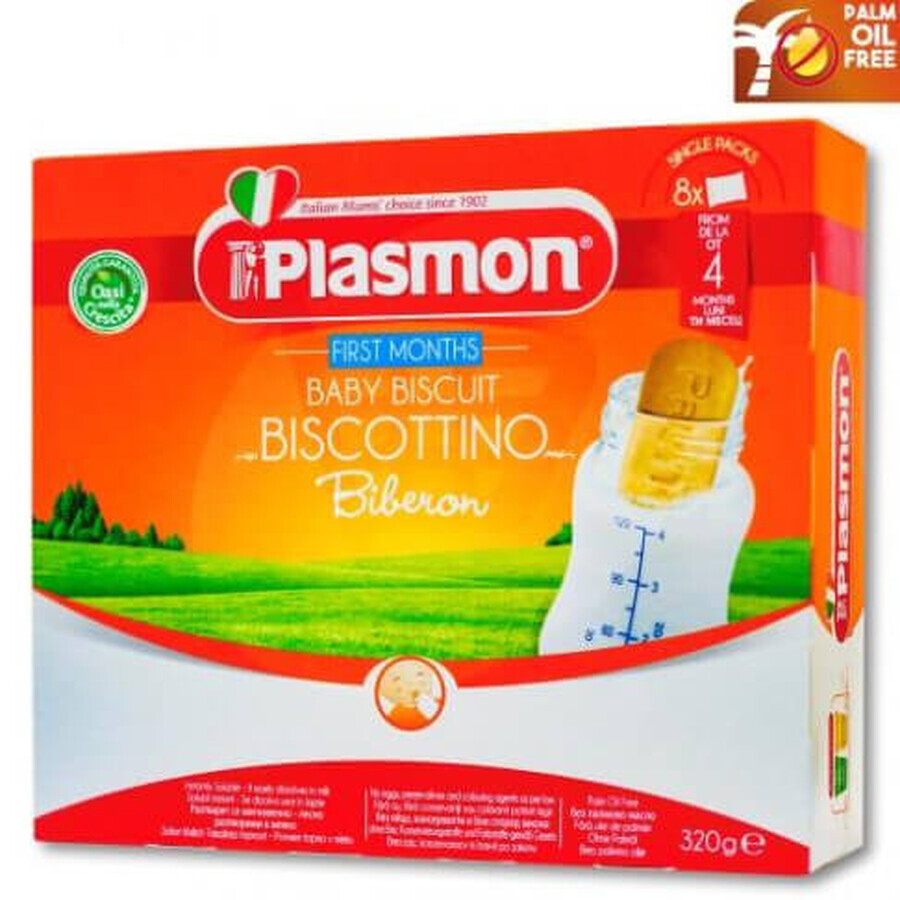 Biscuits complets sans gluten pour biberon +4 mois, 320g, Plasmon