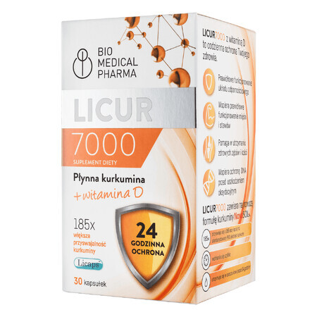 Licur 7000 avec vitamine D3, 30 gélules