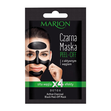 Maschera nera peel-off con carbone attivo 6g