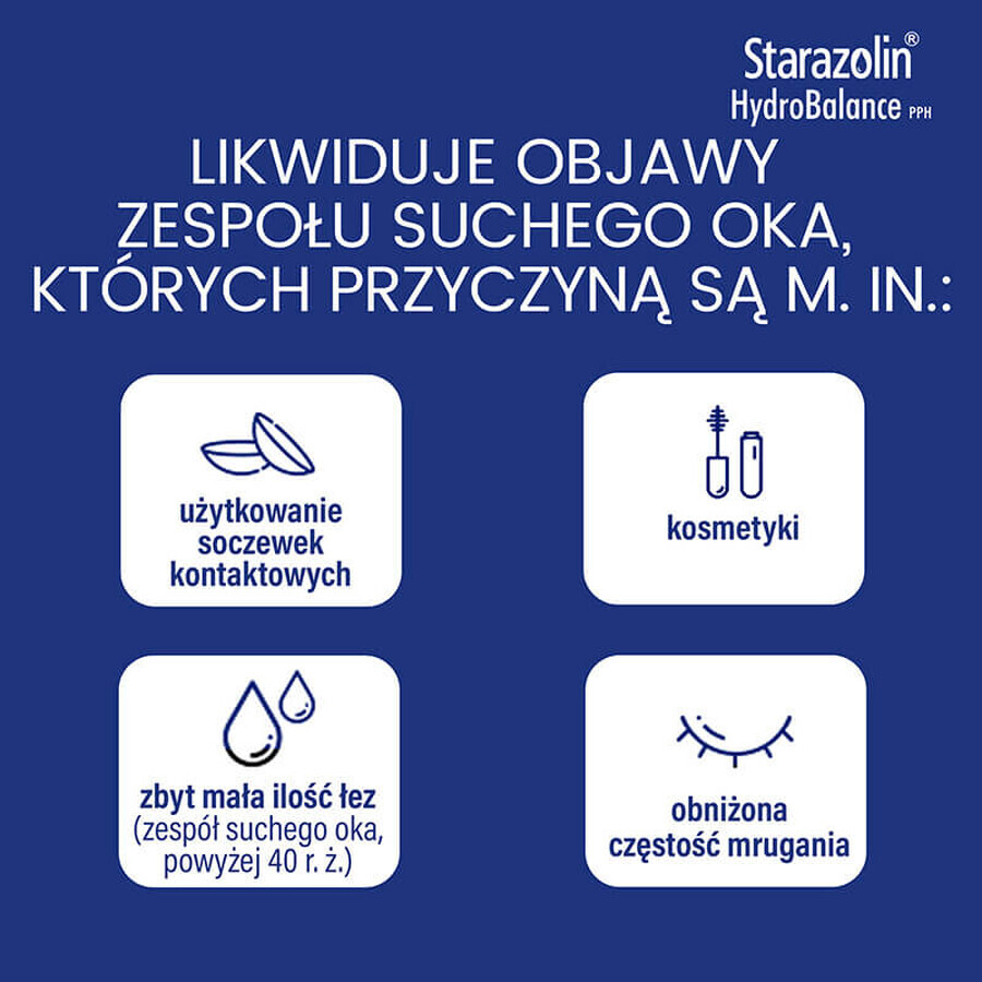 Starazolin HydroBalance PPH - Gocce per gli occhi per idratare e nutrire, 2x5ml. Ottima soluzione per i tuoi occhi.