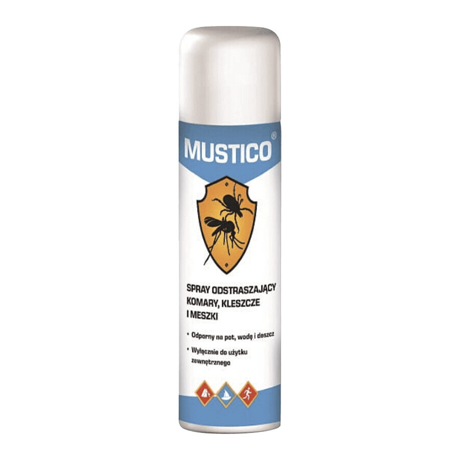 Mustico, spray anti-moustiques, anti-tiques et anti-moustiques, avec DEET, 100 ml