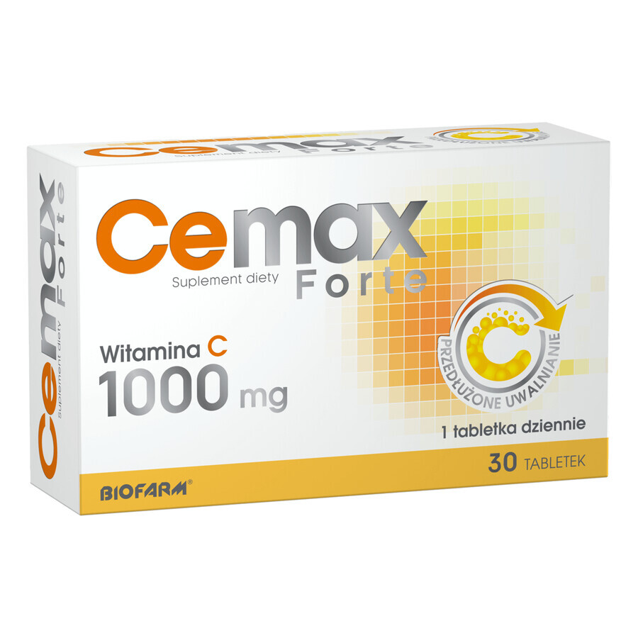 CeMax Forte, vitamine C 1000 mg, 30 comprimés