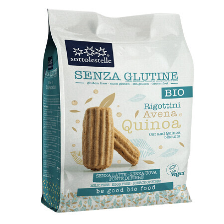Biscuits végétaliens sans gluten à l'avoine et au quinoa eco, 250 g, Sottolestelle