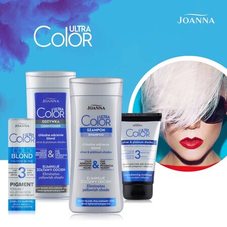 Joanna Ultra Color System, shampooing pour cheveux blonds et décolorés, 200 ml