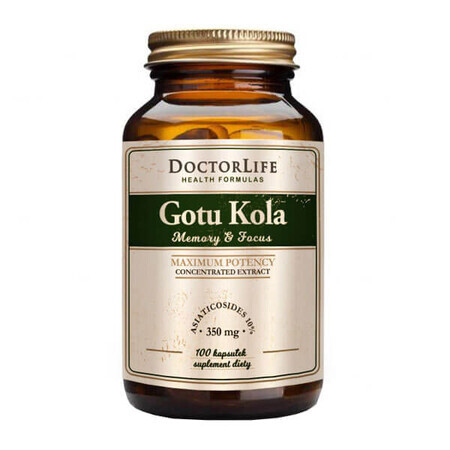 Doctor Life Gotu Kola, Centella Asiatica, 100 gélules