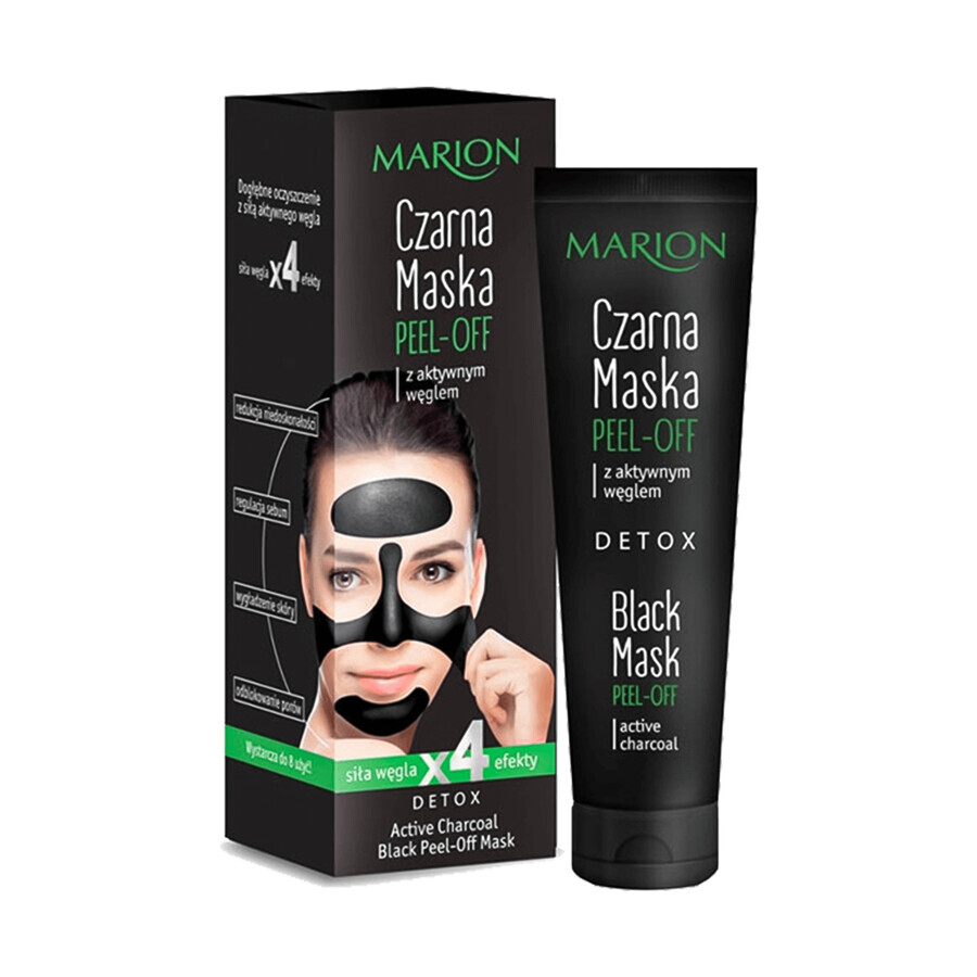 Reinigende Gesichtsmaske mit Aktivkohle - Schwarze Peel-off-Maske 25g