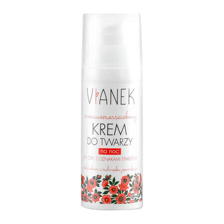 Vianek, crème de nuit anti-rides, peau mature, 50 ml