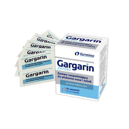 Gargarin, kit de rinçage des sinus, complémentaire, 32 sachets