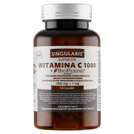 Singularis Superior, Vitamine C 1000 + Biopérine, 120 gélules