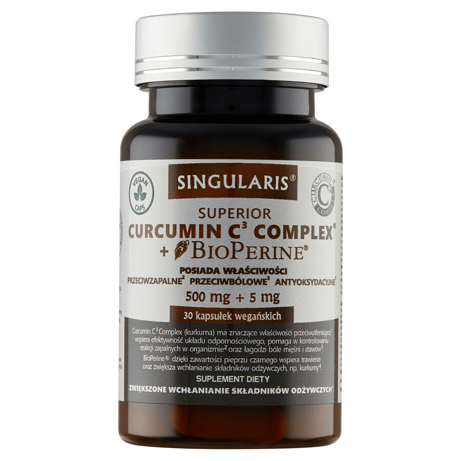 Singularis Superior Curcumin C3 Complex + Bioperine, 30 capsules