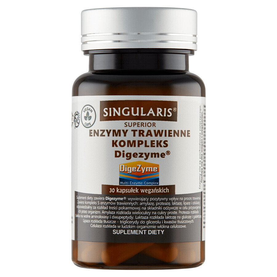 Singularis Superior Digestive Enzymes, Digezyme complex, 30 gélules