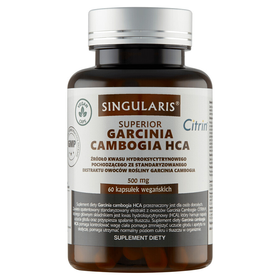 Singularis Superior, Garcinia Cambogia HCA 500 mg, 60 veganistische capsules