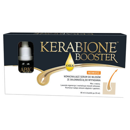 Kerabione Booster, sérum fortifiant pour les cheveux sujets à la chute, 4 x 20 ml