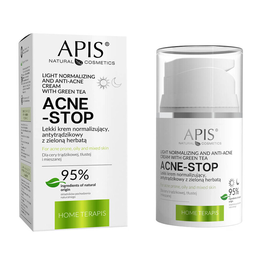 Apis, licht normaliserende anti-acnecrème met groene thee, 50 ml