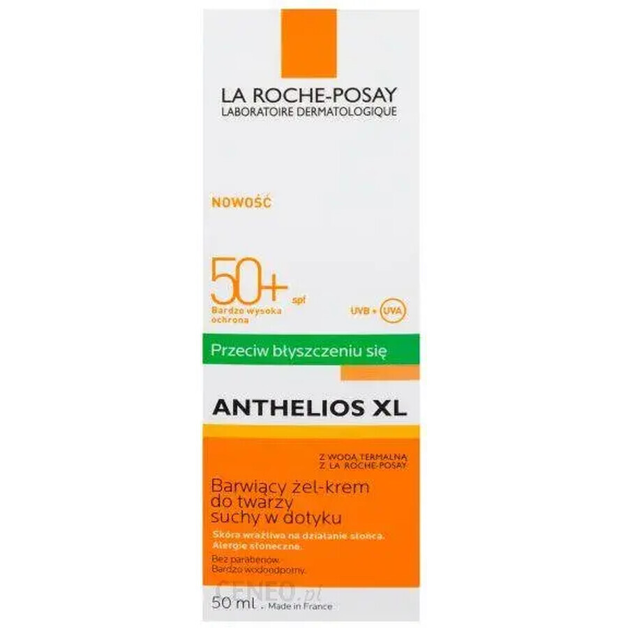 La Roche-Posay Anthelios, mattierende Schutzgelcreme für das Gesicht, LSF 50+, 50 ml