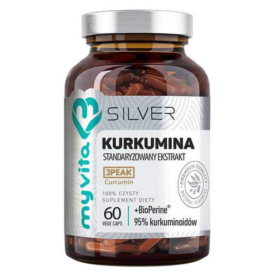 MyVita Silver Curcumin, extrait standardisé, 60 gélules