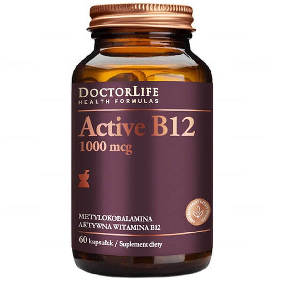 Doctor Life Active B12, vitamine B12 1000 µg, 60 gélules