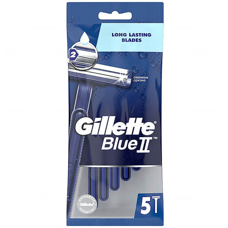 Gillette Blue II, rasoirs jetables, 5 pièces