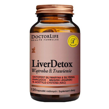 Doctor Life Liver Detox Foie et Digestion, 120 gélules végétariennes