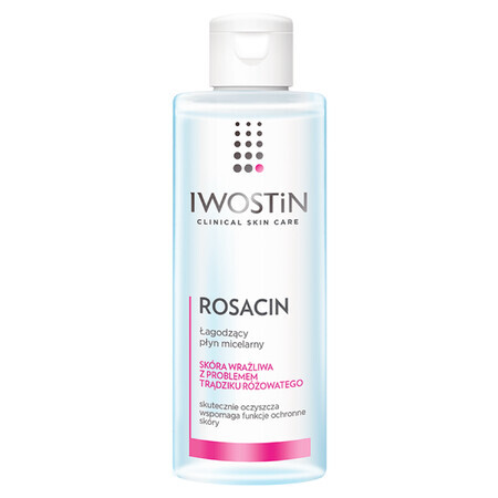 Iwostin Rosacin, lotion micellaire apaisante, hypoallergénique, 215 ml