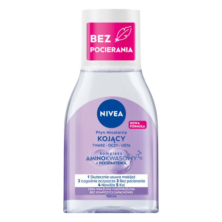 Nivea MicellAir Skin Breathe, lotion micellaire apaisante pour peaux sensibles et hypersensibles, 100 ml