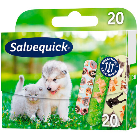 Pansements Salvequick, Animal Planet, 20 pièces