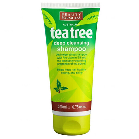 Beauty Formulas, hair shampoo, make-up remover, Tea Tree, 200 ml