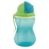 Canpol Bebés, biberón con tubo plegable, azul, a partir de 12 meses, 370 ml