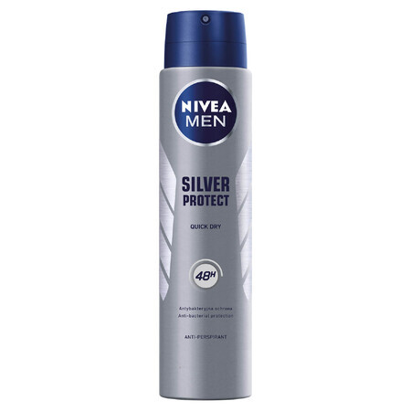 Nivea Uomo Protezione Argento Deodorante con Atomizzatore, 250ml