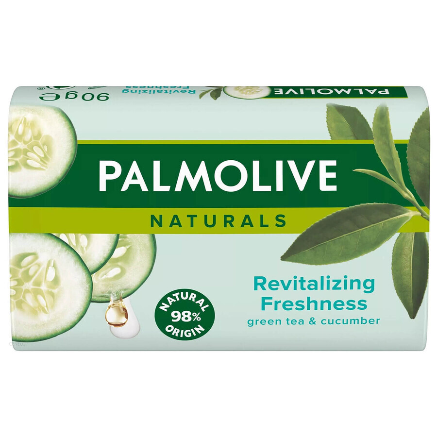 Palmolive Naturals, savon en barre, thé vert et concombre, 90 g