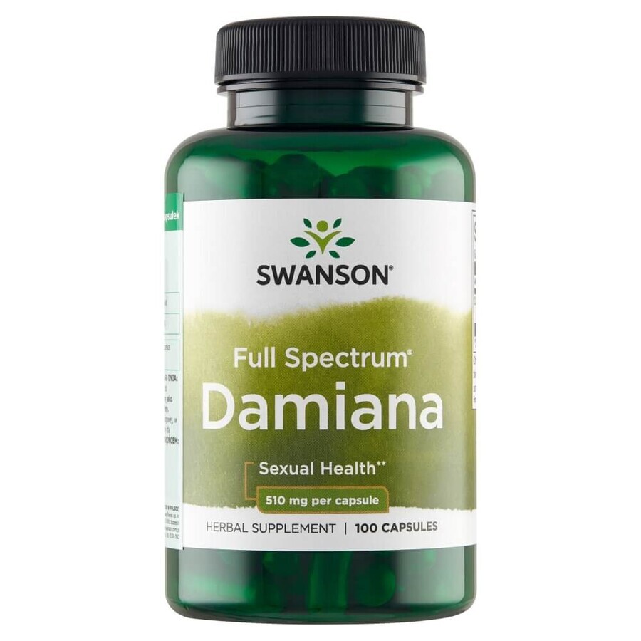 Swanson Full Spectrum Damiana, 100 gélules