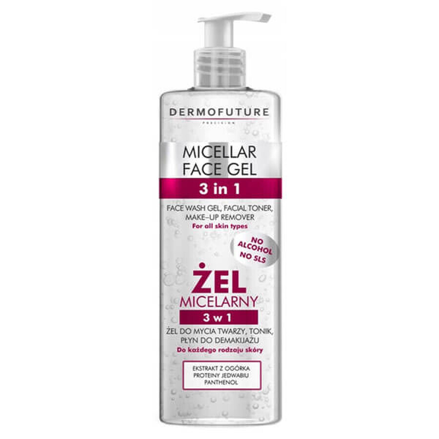 DermoFuture, Gel micellaire pour le visage 3en1, 400ml