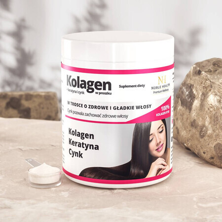 Noble Health Collagen + Keratin și Zinc, 100 g