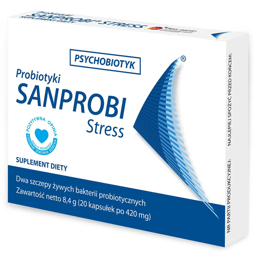 Stress Psychobiotic, 20 capsules, Sanprobi