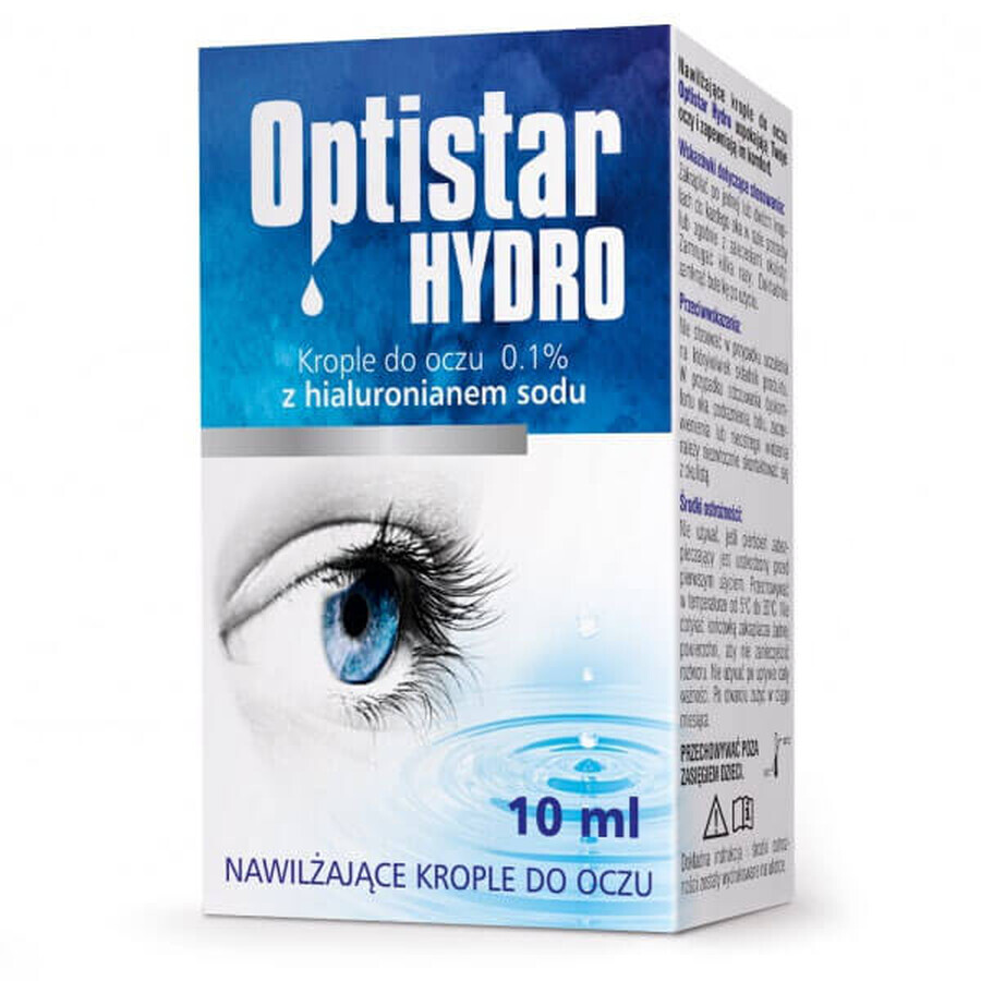 Optistar Hydro hyaluronate de sodium 0,1%, collyre hydratant, 10 ml