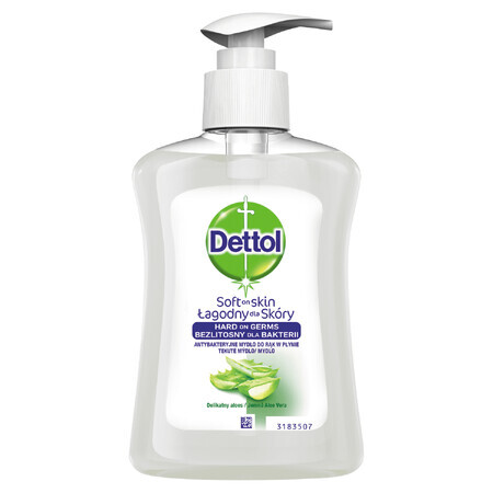 Dettol, săpun lichid antibacterian, aloe vera și vitamina E, 250 ml