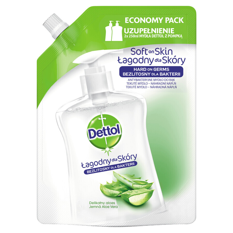 Dettol Sapone Liquido Antibatterico All Aloe e Vitamina E, Confezione da 500 ml