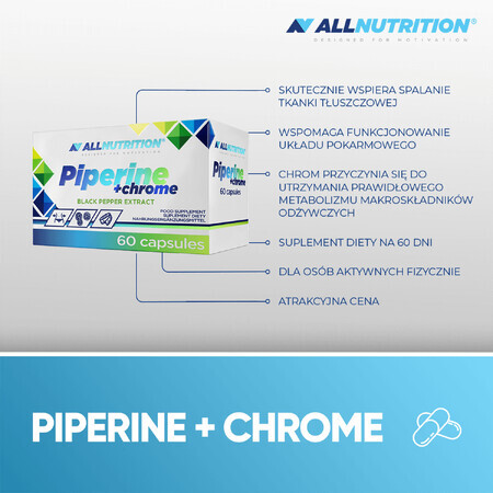 Allnutrition Pipérine + Chrome, 60 gélules