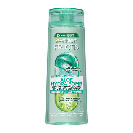 Garnier Fructis Aloe Hydra Bomb, shampooing fortifiant pour cheveux déshydratés, 400 ml