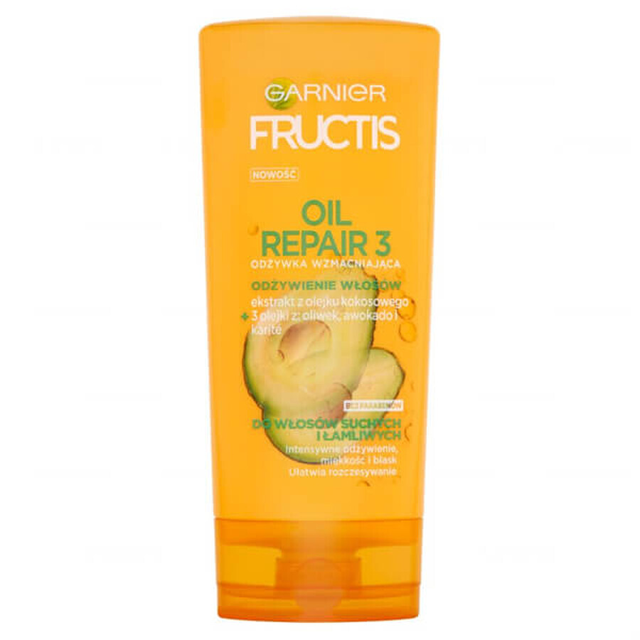 Garnier Fructis Oil Repair 3, Après-shampoing fortifiant pour les cheveux, 200 ml