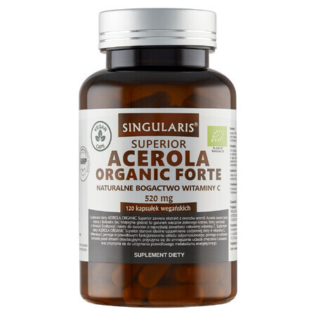 Naturallife Bio Acerola Forte 520mg 120 capsule - Integratore Alimentare Ricco di Vitamina C