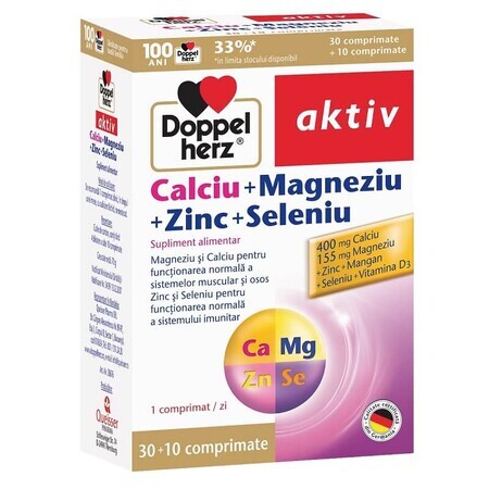 Calcium + Magnesium + Zink + Selen, 30 + 10 Tabletten, Doppelherz